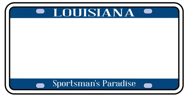 Blanco kenteken van de staat Louisiana — Stockvector