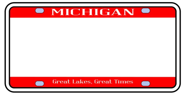 Prázdná poznávací značka Michiganu — Stockový vektor
