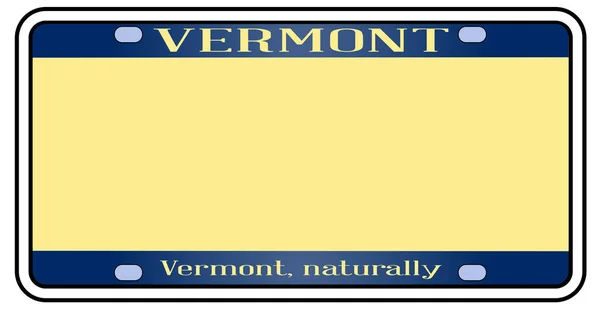 Blank Vermont License Plate — Stock Vector