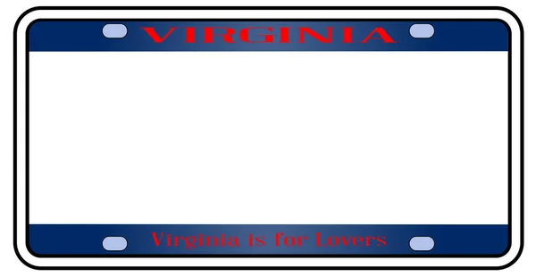 Blank Virginia License Plate — Stock Vector