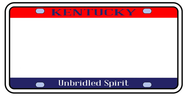 Blank Kentucky State License Plate