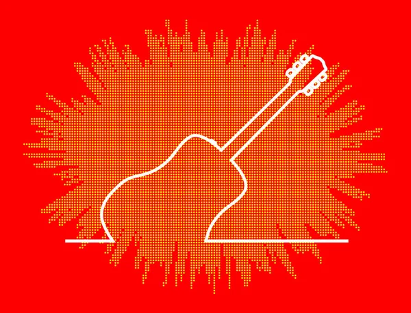 Akustická kytara Abstraktní exploze — Stockový vektor