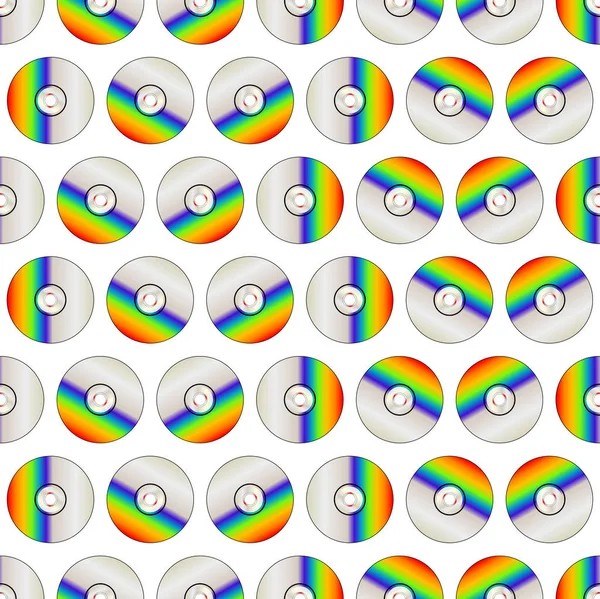 CD Disc Repeating Background — Stok Vektör