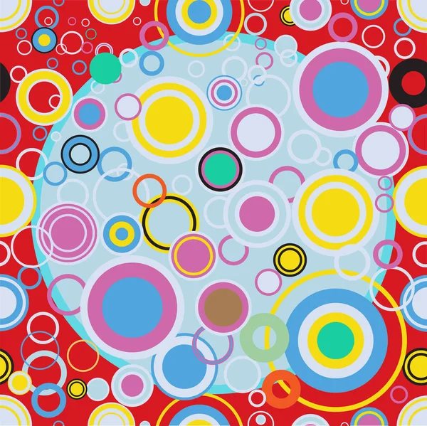 Pop Art Colour Background Circles — Stock Vector