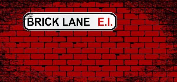 Jack Ripper Hemsöker Brick Lane Vägg Med Skylt Och Grunge — Stock vektor