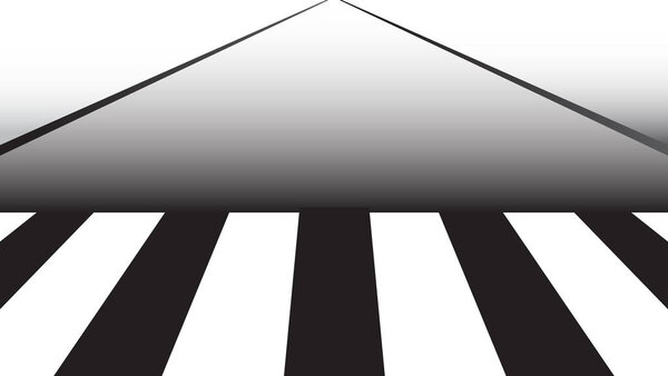 Типичная британская зебра, пересекающая черно-белый и серый
