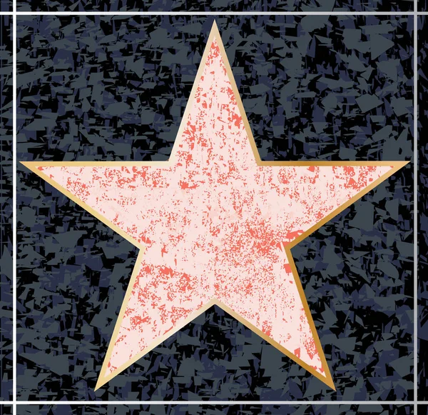 Une Représentation Une Étoile Contreplaqué Vierge Marche Renommée Plaque — Image vectorielle