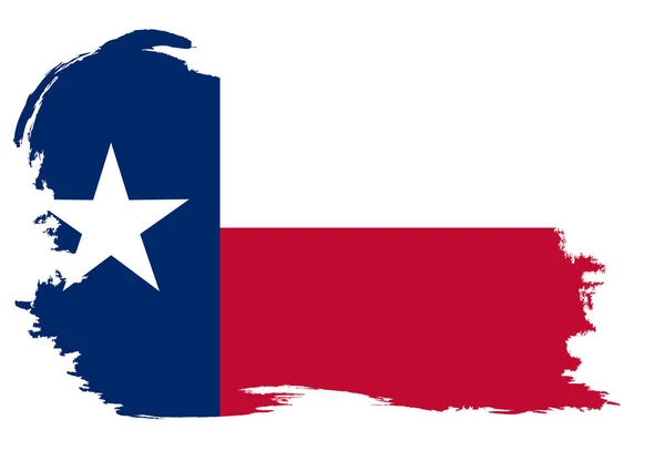 Bandeira Estado Dos Eua Texas Com Uma Borda Branca Grunge — Vetor de Stock