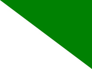 Rusya 'nın Sibirya bölgesinin beyaz ve yeşil bayrağı