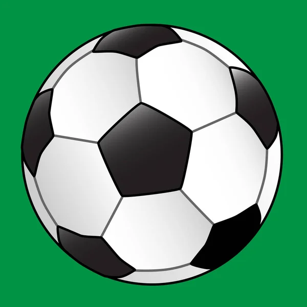 Football Typique Isolé Sur Fond Vert — Image vectorielle