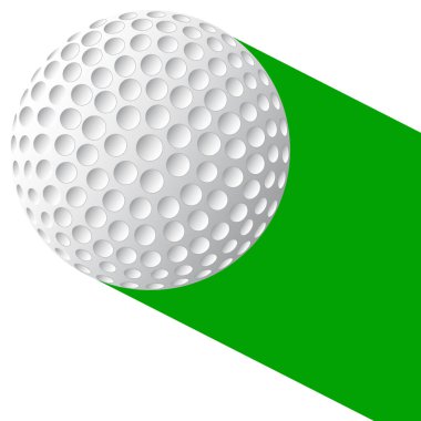 Koyu yeşil gölgeli bir golf topu.