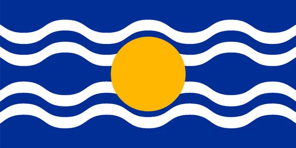 Vlag Van West Indische Federatie Blauw Wit Oranje — Stockvector