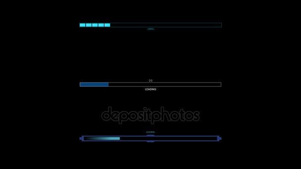 Interfaccia caricatore UI. 3 elementi HUD — Video Stock