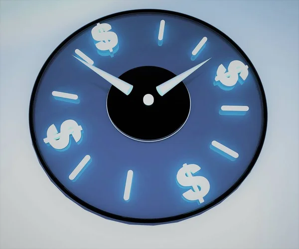 Saat ile izole edilmiş 3D illüstrasyon