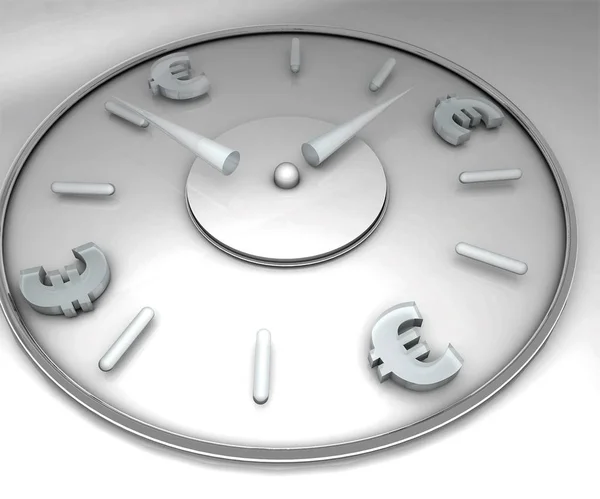 Ilustración Aislada Con Reloj — Foto de Stock