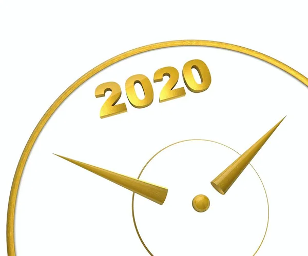 Saat ile izole edilmiş 3D illüstrasyon