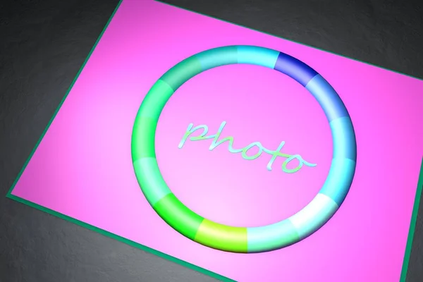 İzole edilmiş üç boyutlu görüntü. Fotoğrafçı için logo.