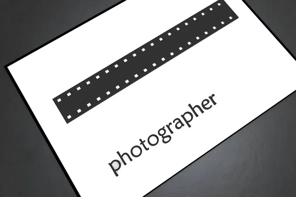Isolerad Bild Logotyp För Fotografen — Stockfoto