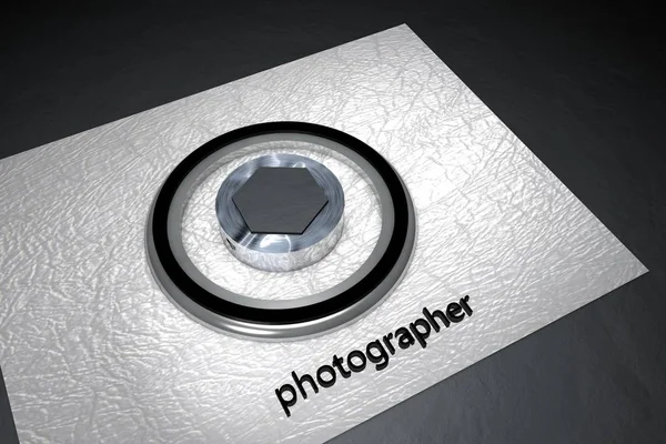 Isolerad Bild Logotyp För Fotografen — Stockfoto