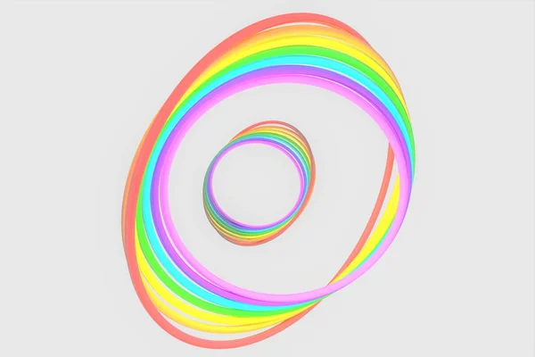 3 boyutlu illüstrasyon. Duvar kağıdındaki gökkuşağının deseni.