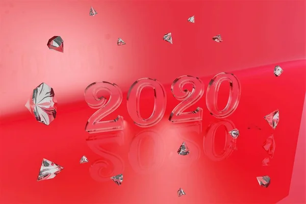 Imagen Aislada Con Número 2020 — Foto de Stock