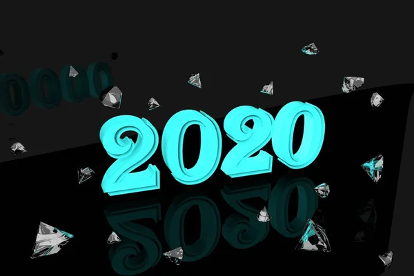 Gambar Terisolasi Dengan Nomor 2020 — Stok Foto