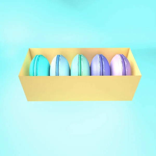 isolated 3d image. Macaroons.