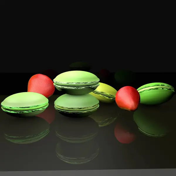 isolated 3d image. Macaroons.