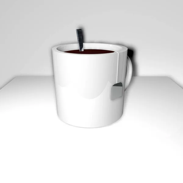 isolated 3d image wish white cup