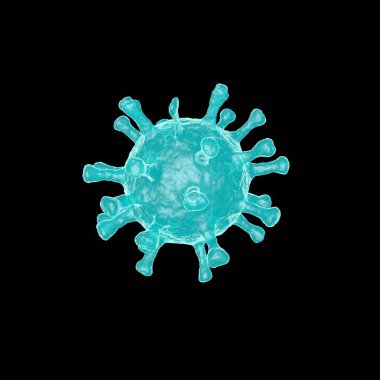 İzole edilmiş üç boyutlu görüntü. COVID ile yaratıcı tasarım kavramı