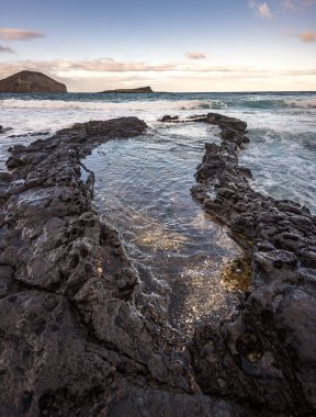 Beautiful Seascape of Ocean on Big Island, Hawaii USA clipart