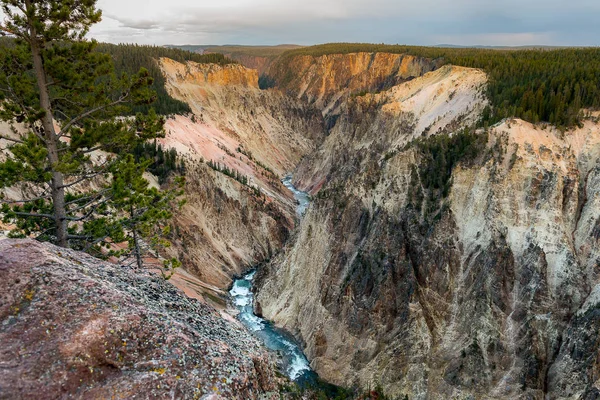 Εθνικό Πάρκο Γιέλοουστοουν ποταμού Yellowstone — Φωτογραφία Αρχείου