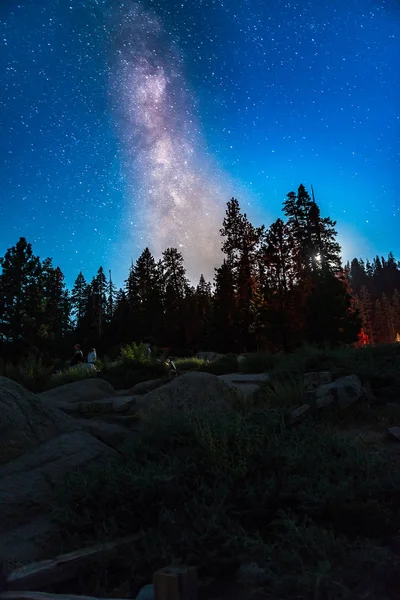 Beautiful stars over Glacier Point — Stock Photo, Image