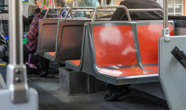 Asiento en el tren MUNI — Foto de Stock