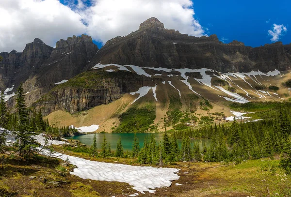 Ledovce jezero Montana — Stock fotografie