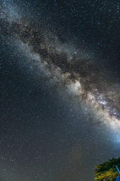 Milky way over Pogeon Point Lighthouse — Stock Photo, Image