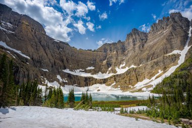 Scenic view in Glacier National Park clipart
