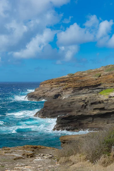 Морський пейзаж Тихоокеанського узбережжя на Гаваях — стокове фото