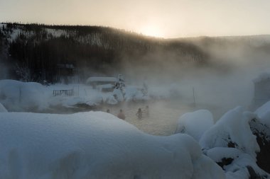 Chena kaplıca kışın, Alaska