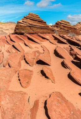 Dağın etrafından dalga, Jurassic yaş dünya, Arizona'nın