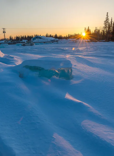 Beau coucher de soleil en Alaska — Photo