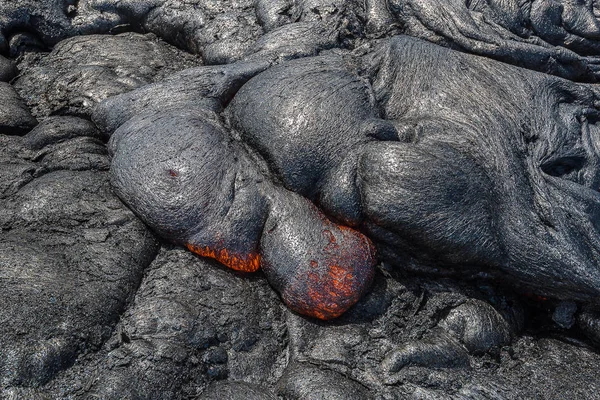 Magma en el campo de lava en Big Island Hawaii — Foto de Stock