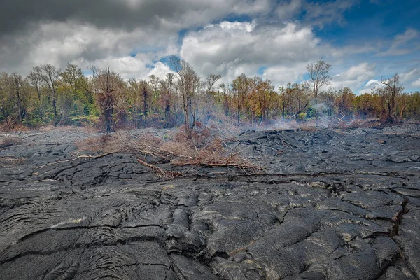 Megma en campo de lava Hawaii — Foto de Stock