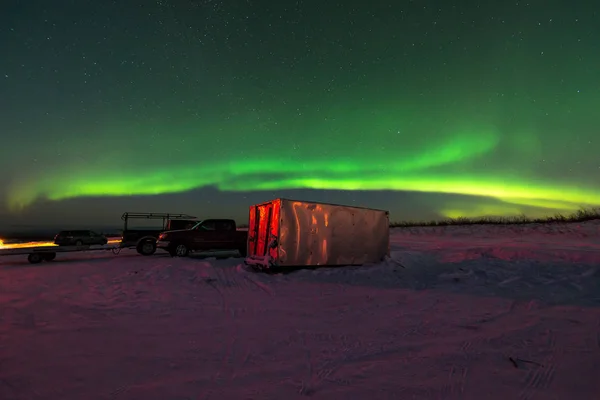 Aurora, incrível luz da natureza no Alasca — Fotografia de Stock