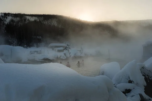Chena Hot spring in the winter, Alaska