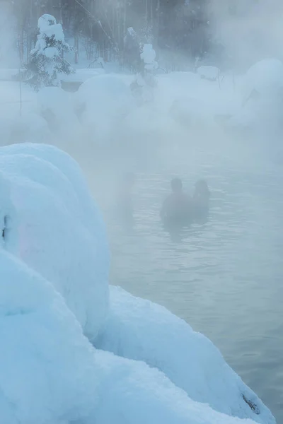 Chena heiße Quelle im Winter, alaska — Stockfoto