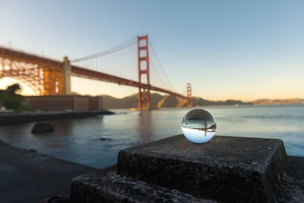 Golden Gate Bridge e Crystal Ball Fotografia De Stock