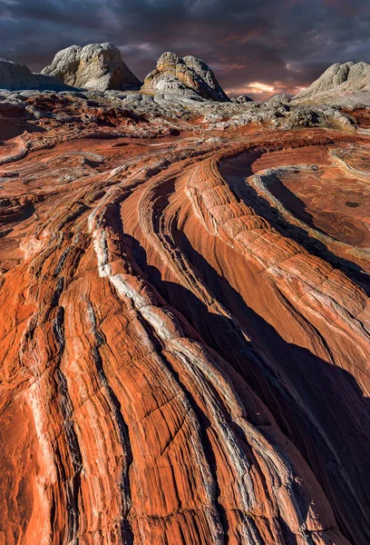 Formaciones rocosas de bolsillo blanco, Monumento Nacional de Acantilados de Vermilion — Foto de Stock