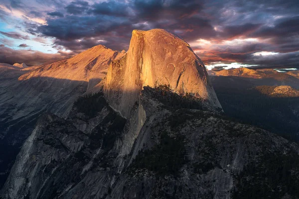 Half Dome tramonto Immagini Stock Royalty Free