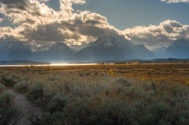 Teton aralığı Grand Teton Milli Parkı'nda